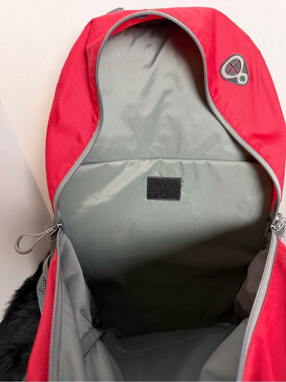 OutdoorMaster 50L Red and Gray Hiking Backpack